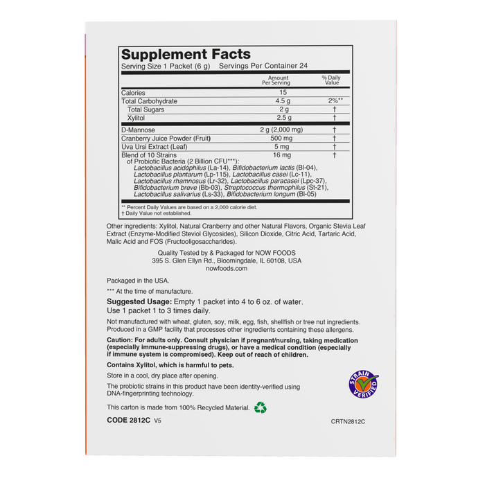 Cranberry Mannose + Probiotics (24 PAQ) /Cranberry Mannose + Probiotics