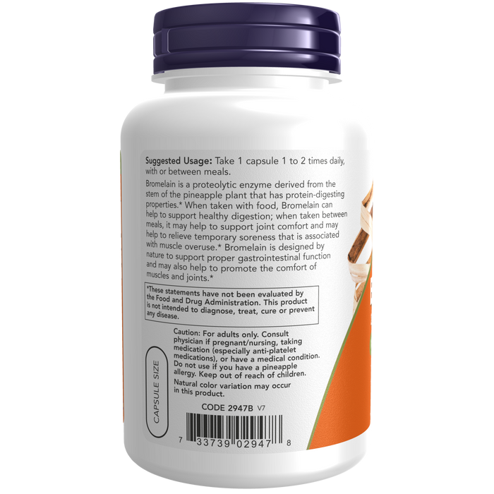 Bromelain 500 mg 120 Veg Capsules/ Bromelain 500 mg