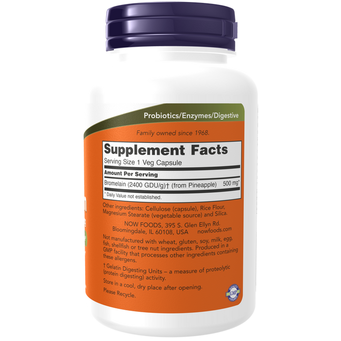 Bromelain 500 mg 120 Veg Capsules/ Bromelain 500 mg