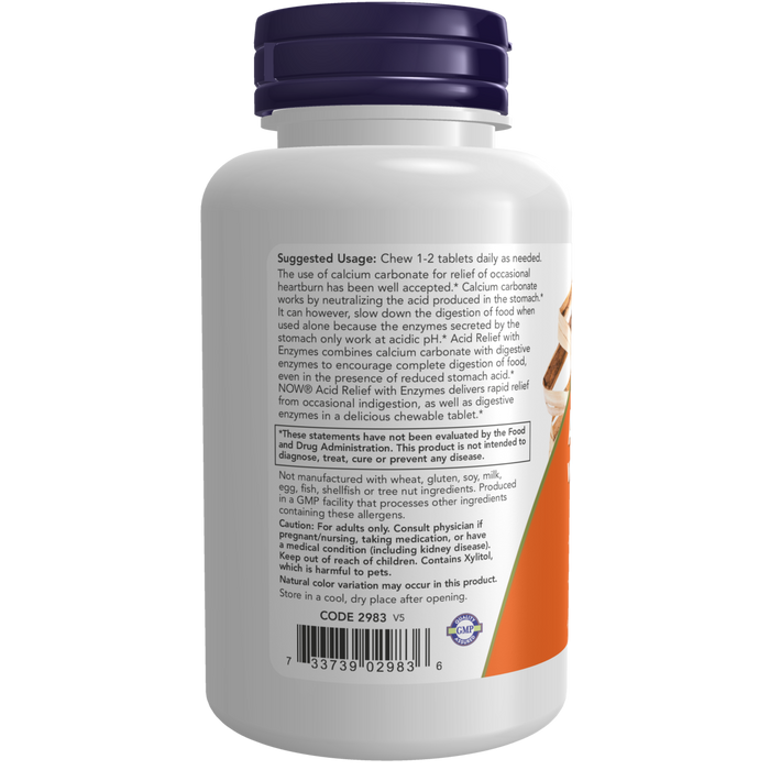 Acid Relief with Enzymes (60 Chewables) / Acid Relief with Enzymes