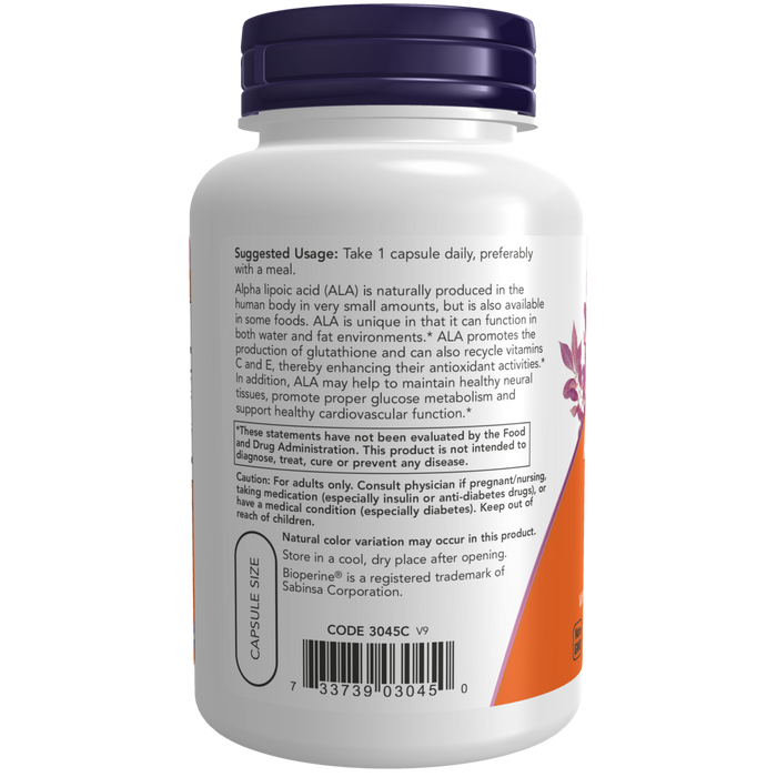 Alpha Lipoic Acid 600mg (120 VCAPS)/Alpha Lipoic Acid 600mg