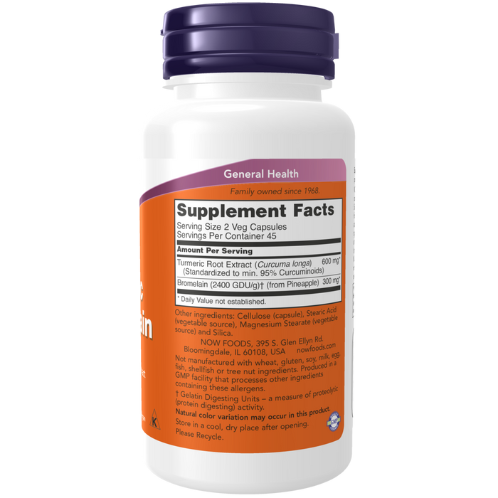 Turmeric &amp; Bromelain 2400 GDU/g (90 Veg Caps)/Turmeric &amp; Bromelain