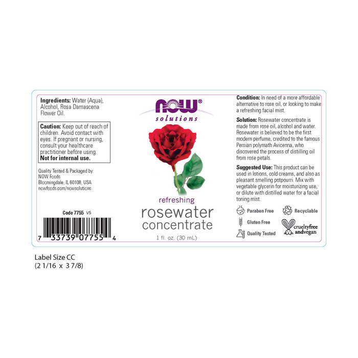 Concentrado de Agua de Rosas (1 fl oz/30ml)