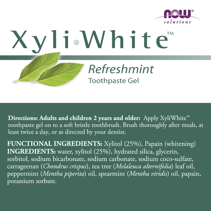 Pasta Dental Refrescante Xyli White, Menta (6.4 oz/181g)