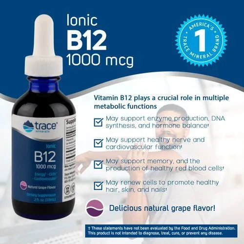 Trace Minerals B12 Ionic 2oz (59ml)