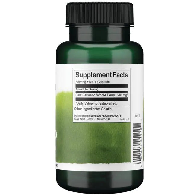 Saw Palmetto 540mg (100 caps) , Swanson