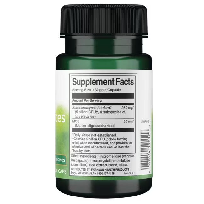 Swanson Probiotics - Saccharomyces Boulardii 30caps of plant origin
