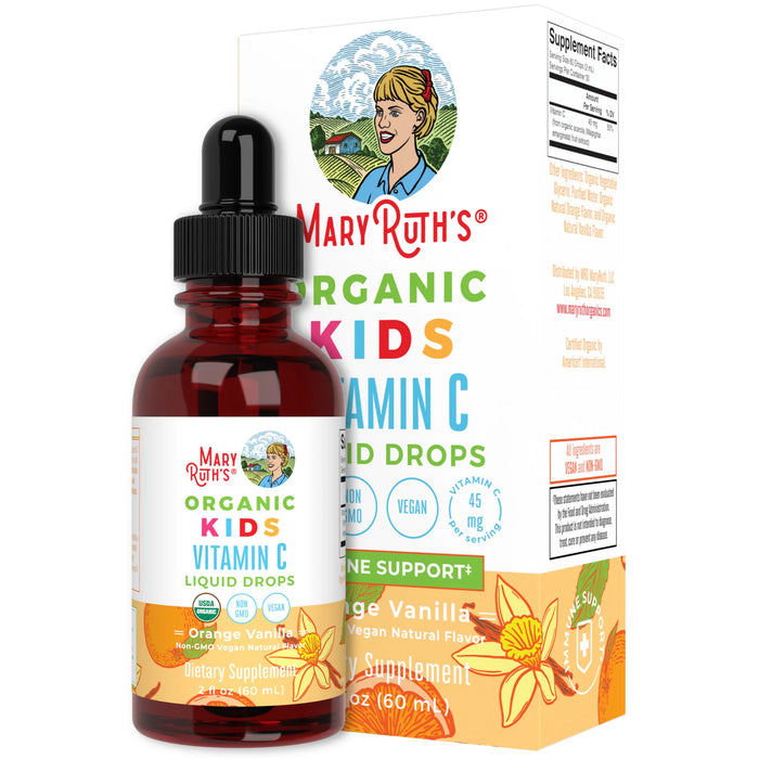 Vitamina C Para Niños Sabor Naranja y Vainilla (2 fl oz/60ml), Mary Ruth´s
