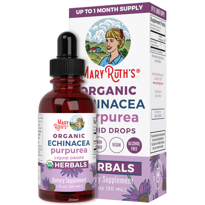 Organic Herbal Liquid Drops Echinacea Purpurea 1oz (30ml) Mary Ruth