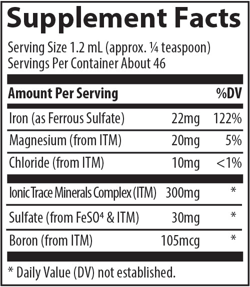 Trace Minerals Ionic Iron 1.9oz(56ml)
