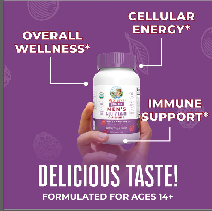 Men's Organic Multivitamin Gummies 60 Gummies Mary Ruth