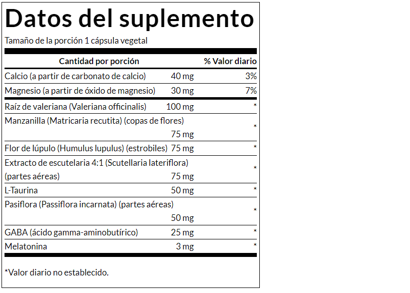 Sleep Essentials Con Gaba y Melatonina (60 veg caps), Swanson