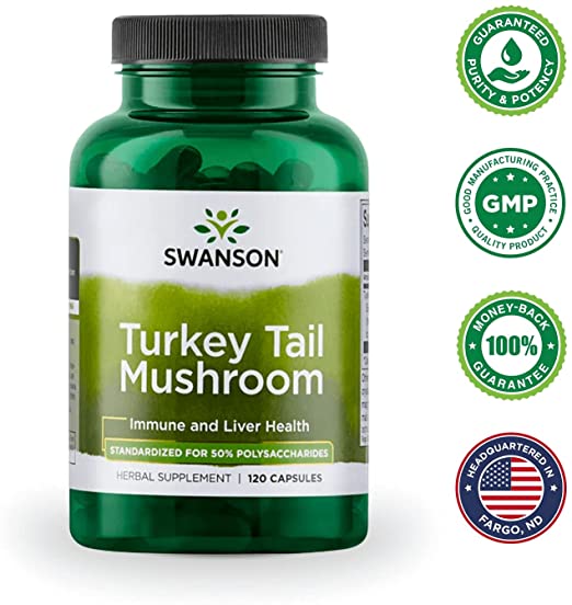 OFERTA 25% Hongo Turkey Tail 500mg (120 caps), Swanson