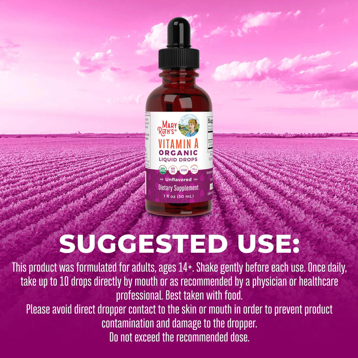 Organic Vitamin A Liquid Drops 1oz (30ml) Mary Ruth